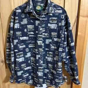 Cabela's Women’s Navy Scenic Print Shacket